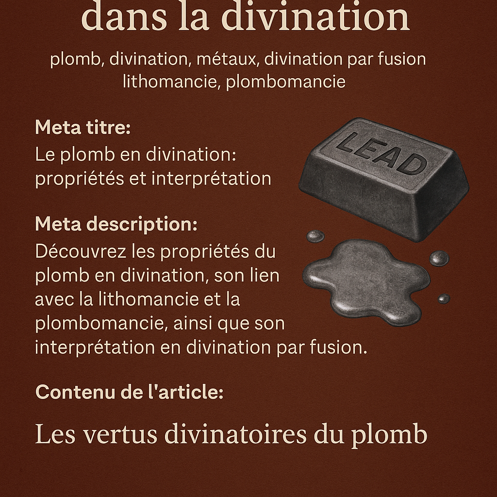 Les vertus divinatoires du plomb